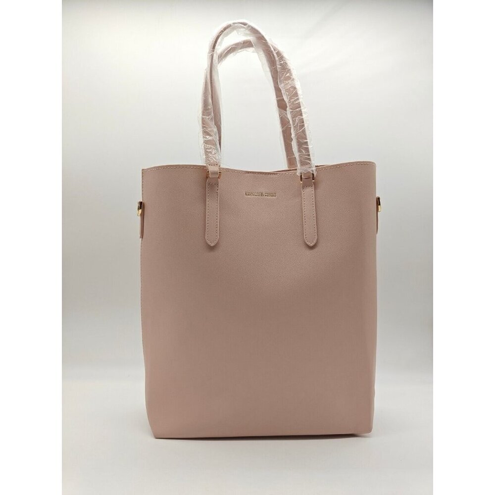 MICHAEL KORS Sinclair North South faux-leather shopper large tote bag -PINK